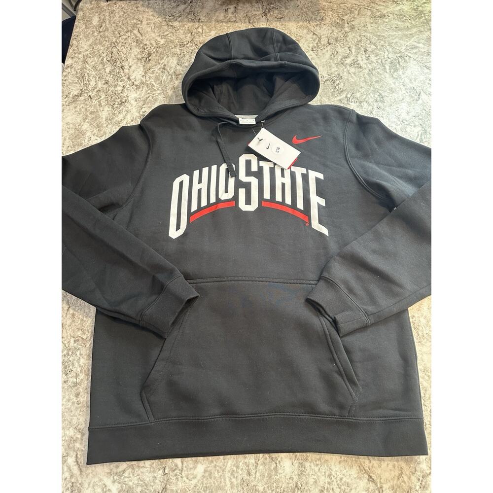 NWT Men’s Nike Ohio State Buckeyes Club Fleece Hoodie Black Medium Arch